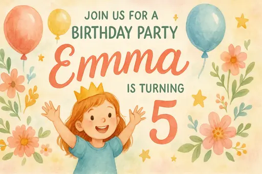 AI Birthday Invitation Card Maker
