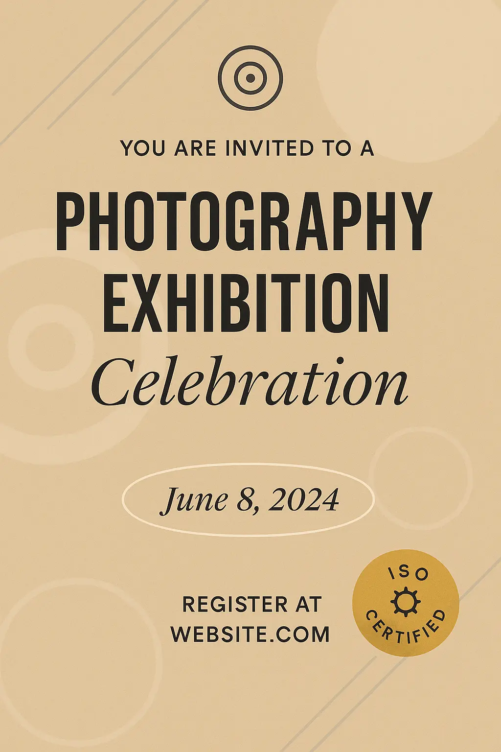 Event invitation card template styled modern photography invitation design