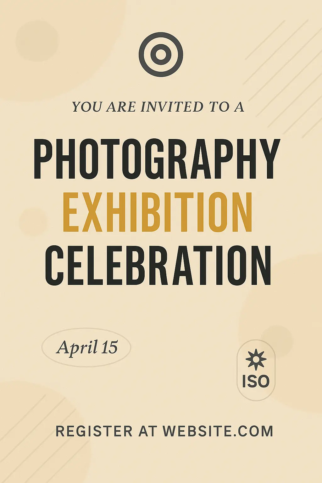 Event invitation card template styled modern photography invitation design