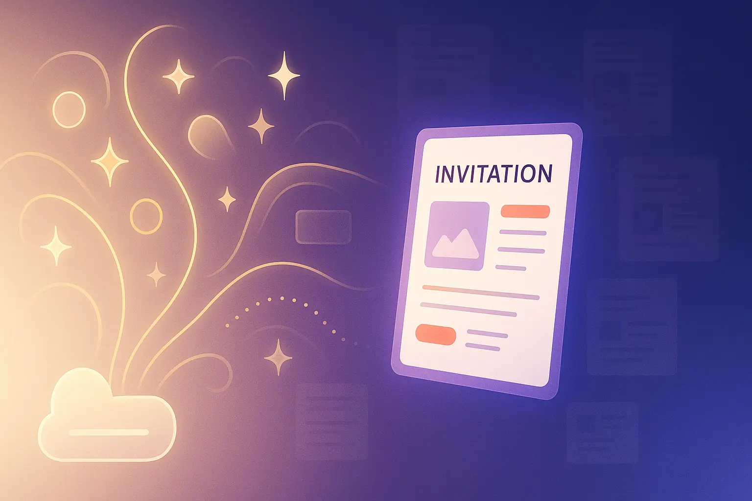 Futuristic template for a nightclub welcome party invite