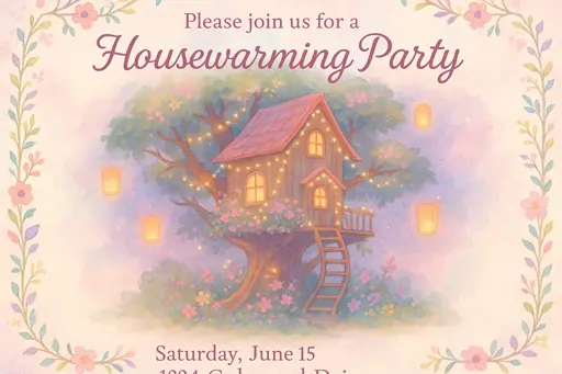 House Warming Invitation Card