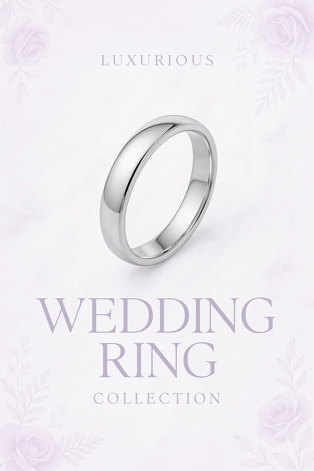 Elegant wedding ring advertisement poster template
