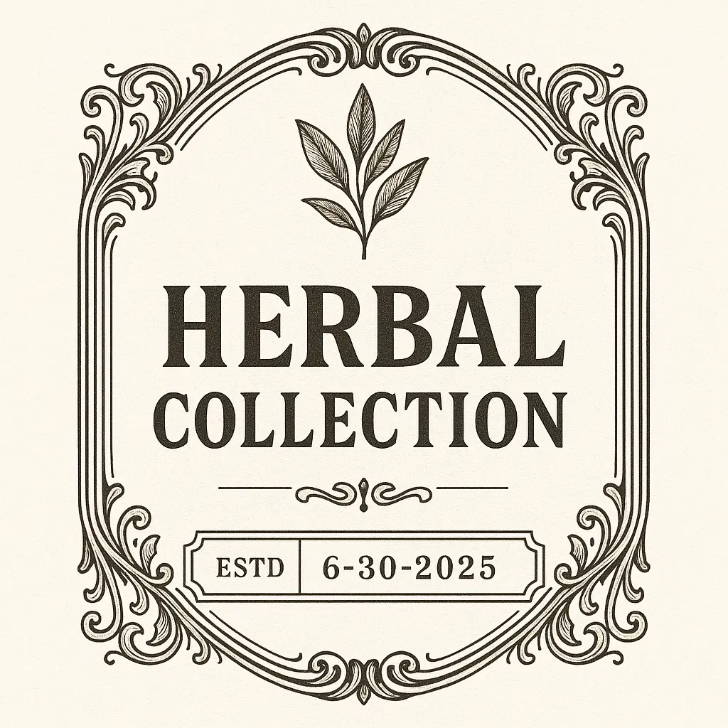 Vintage ornate herbal label template collection