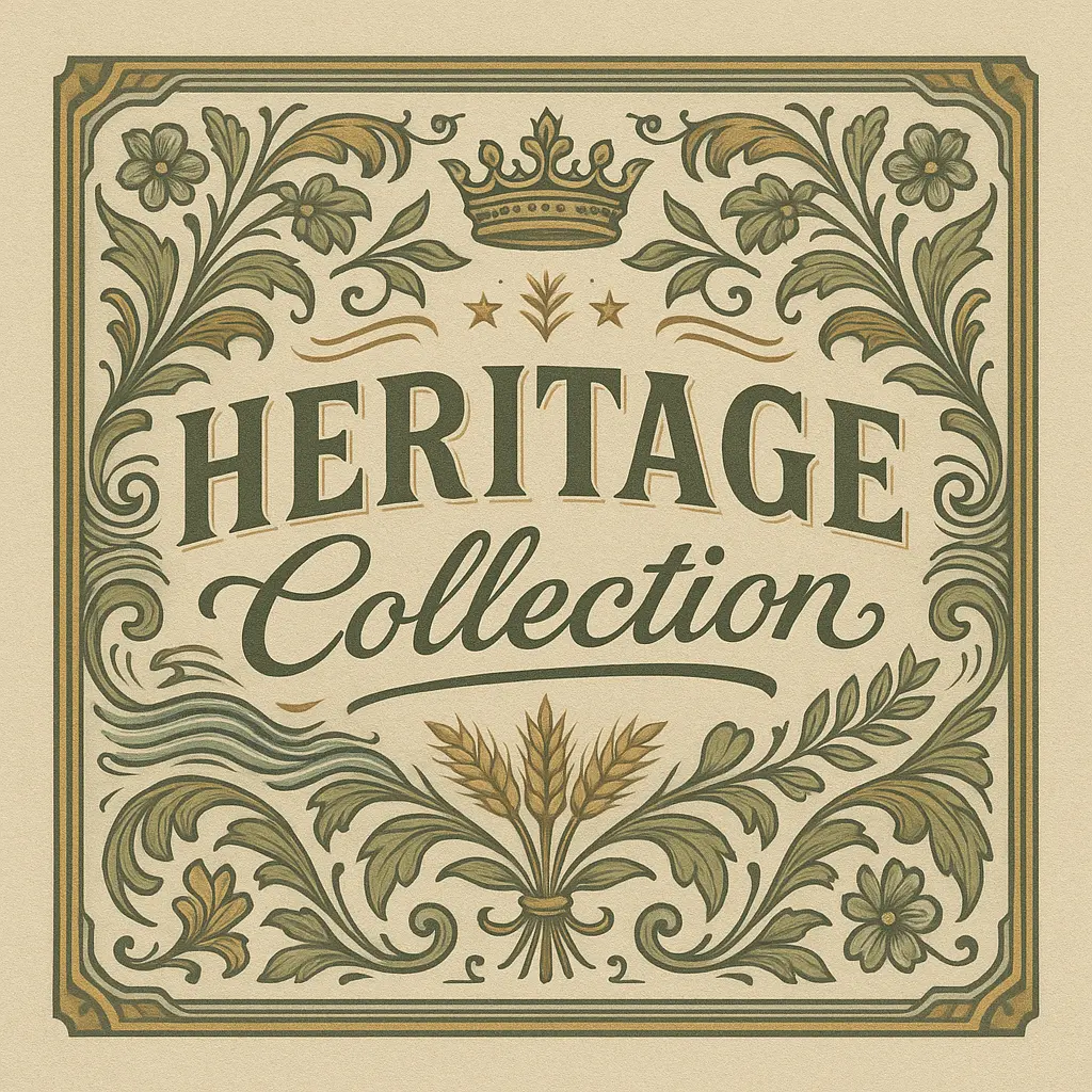 Vintage ornate style label template with floral motifs.