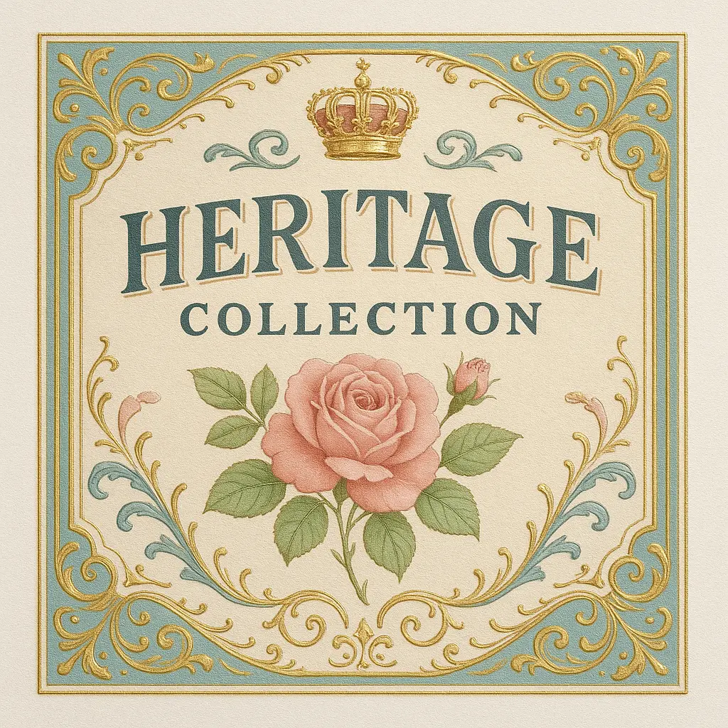 Vintage ornate label template with floral design.