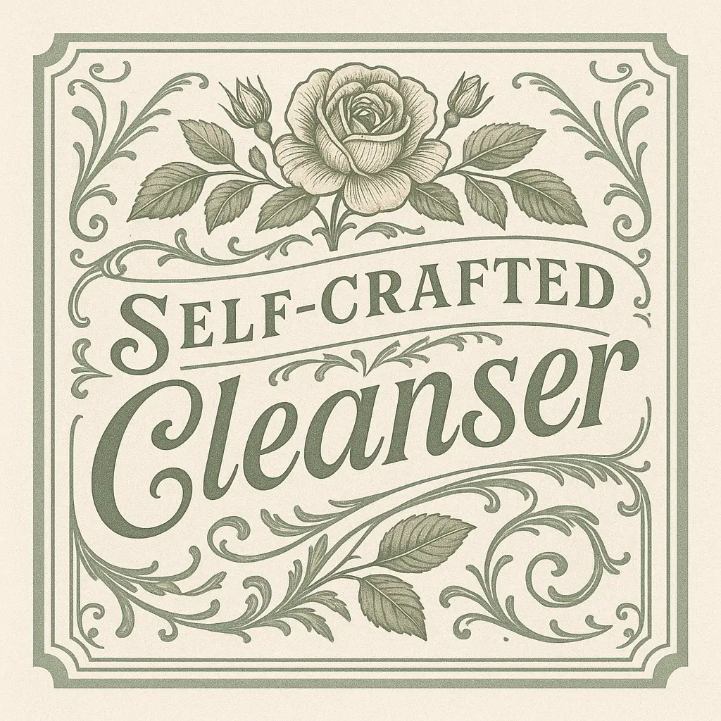 Vintage ornate label template with floral design.