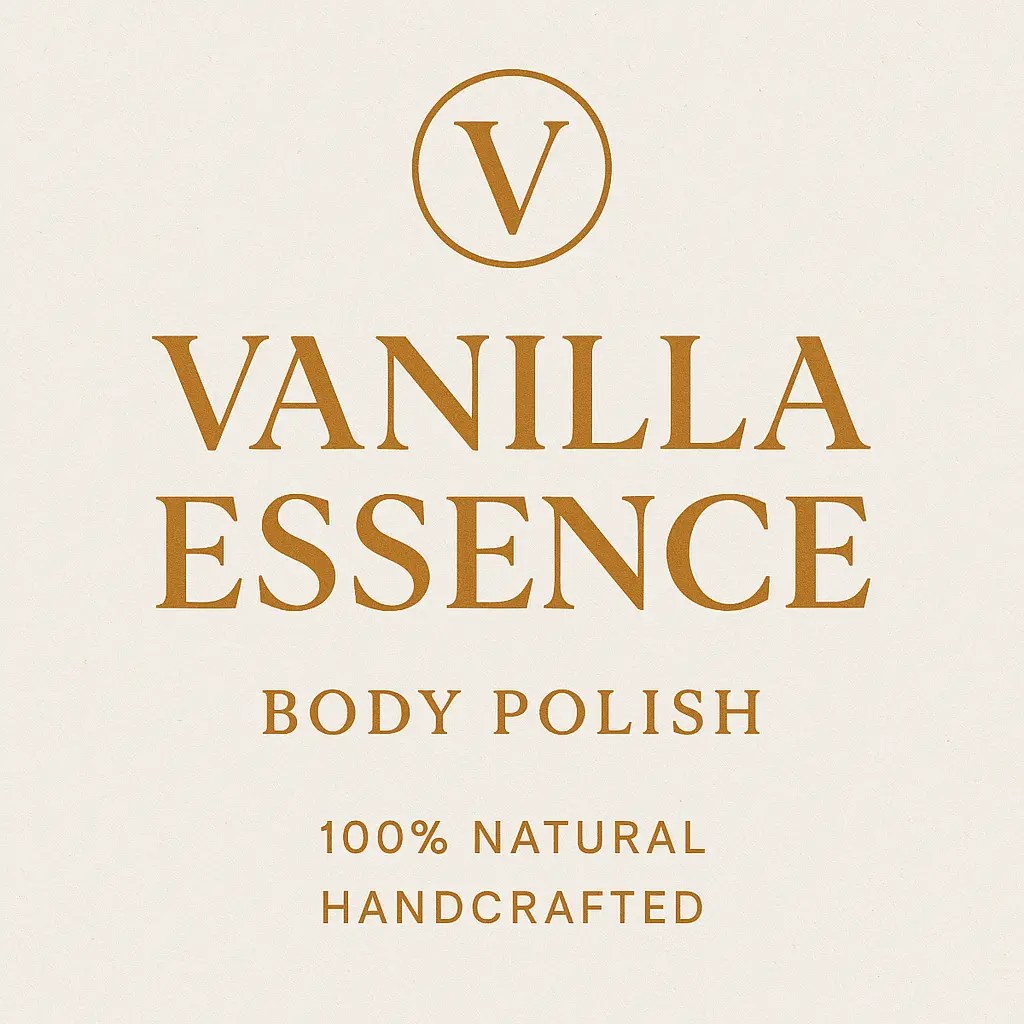Modern minimalist label template for body polish