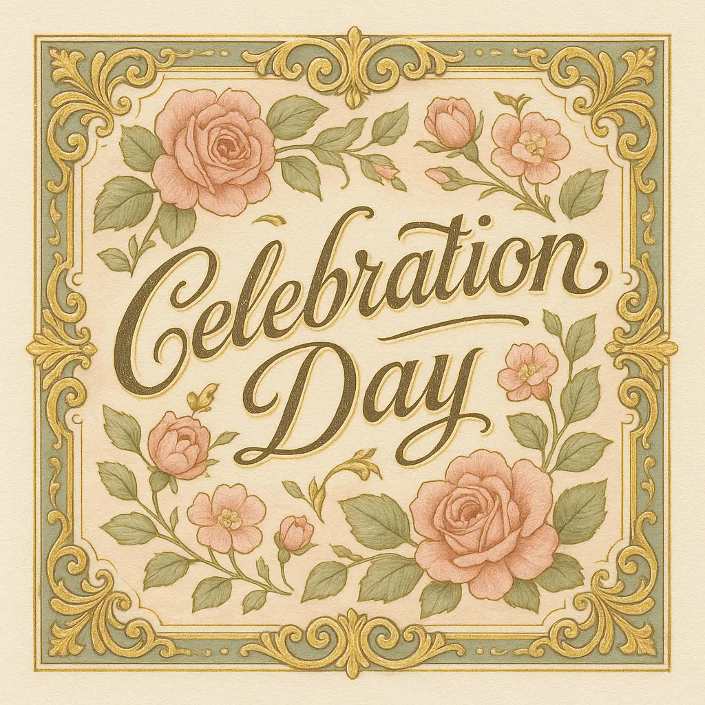 Vintage ornate label template with floral motifs