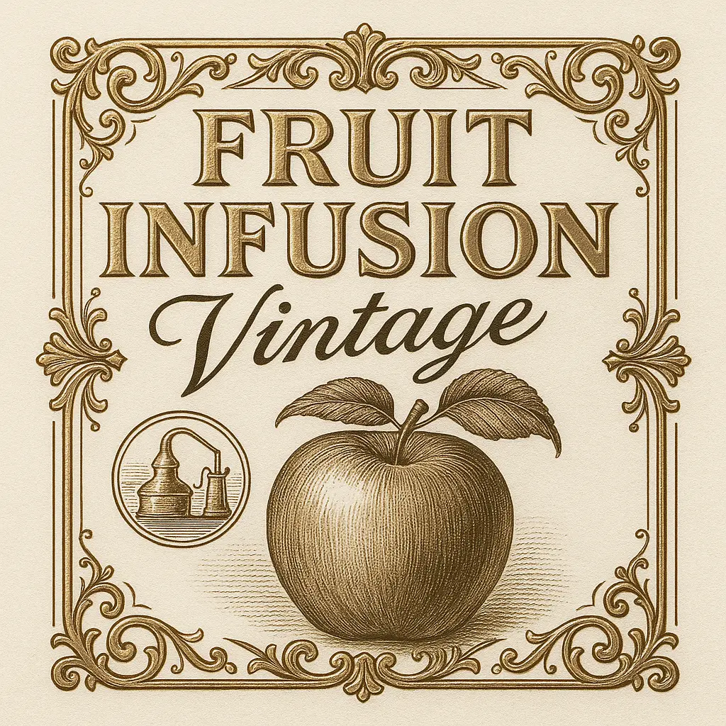 Elegant apple-themed label template in vintage style.