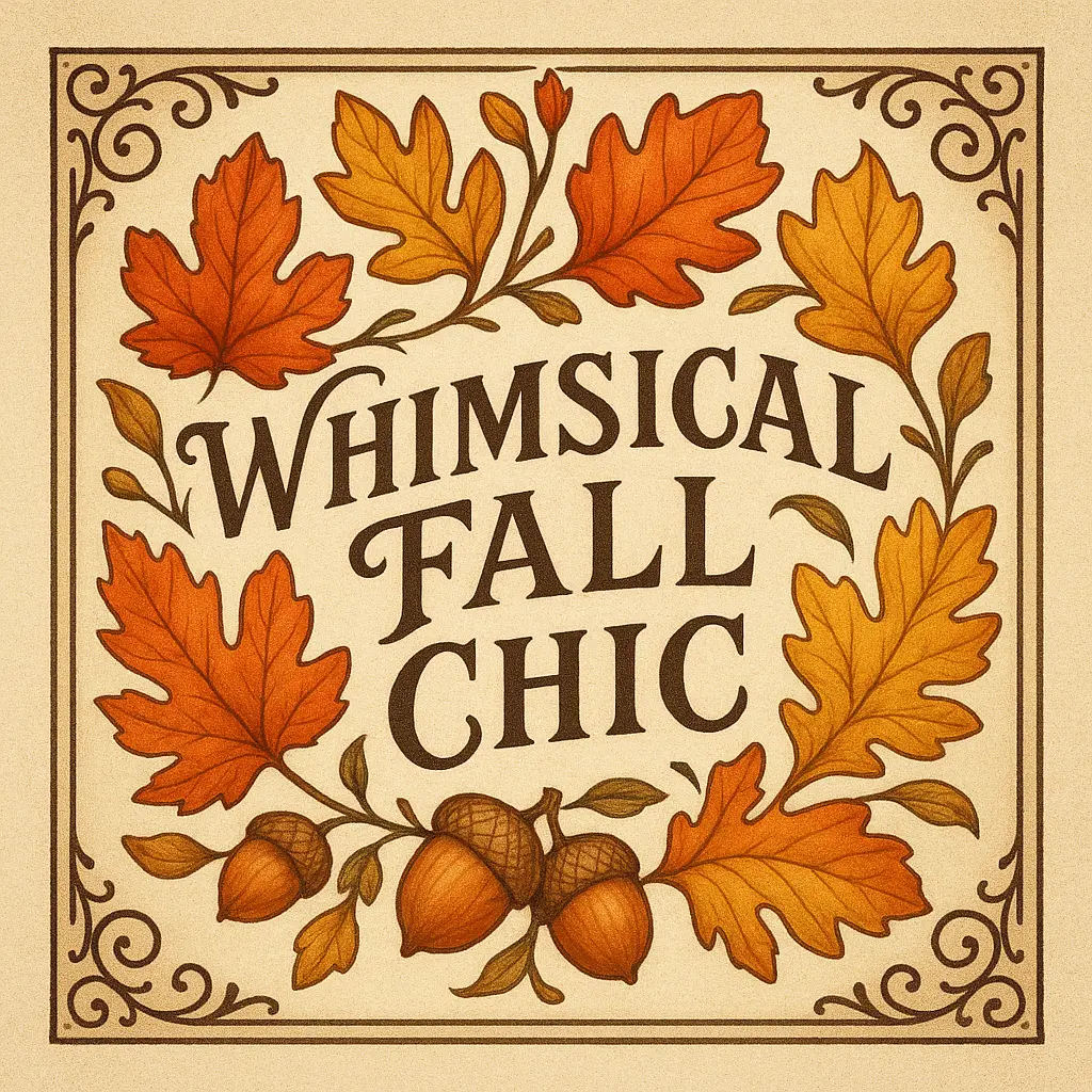 Elegant vintage autumn label template design