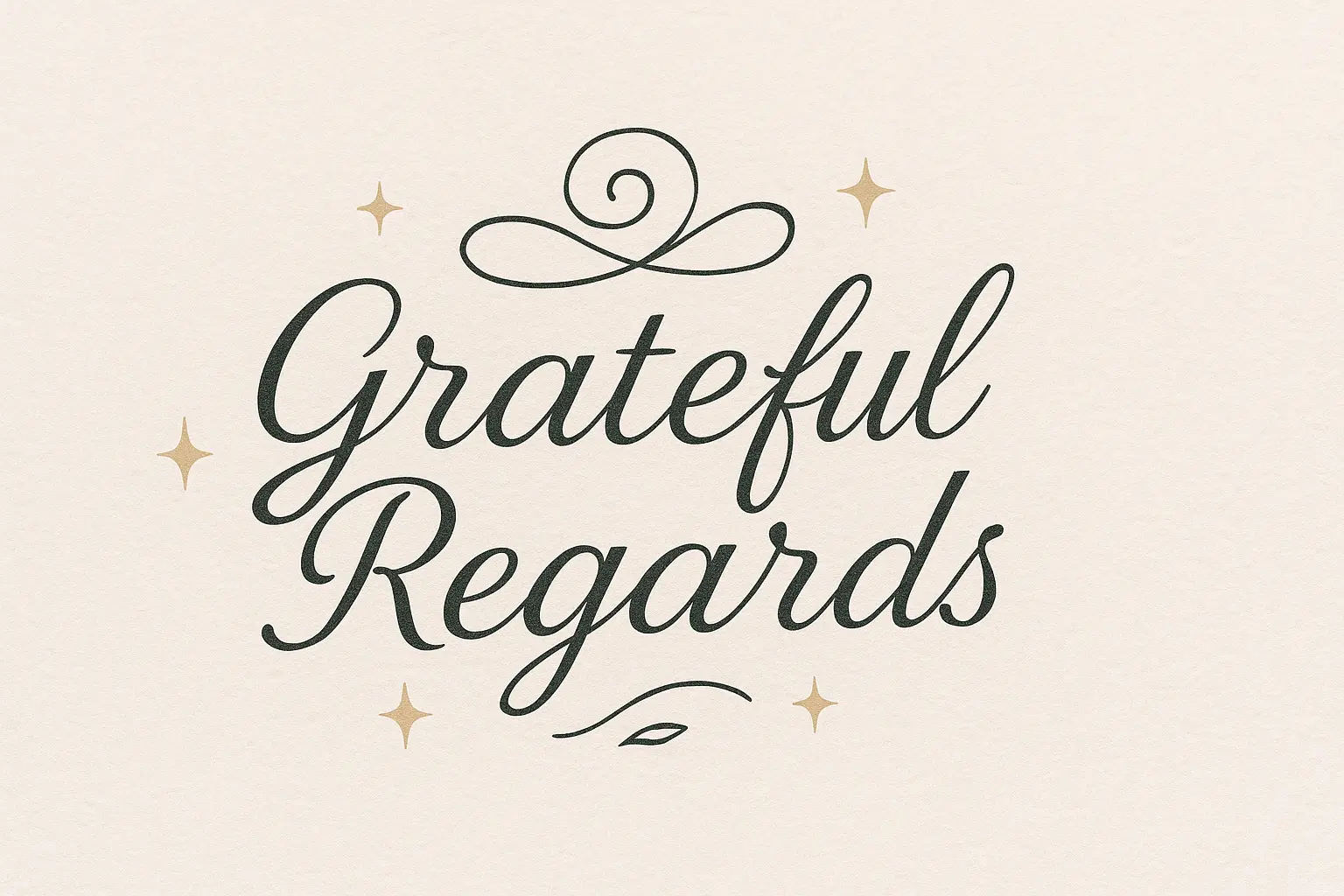 Minimalist label template with gratitude message