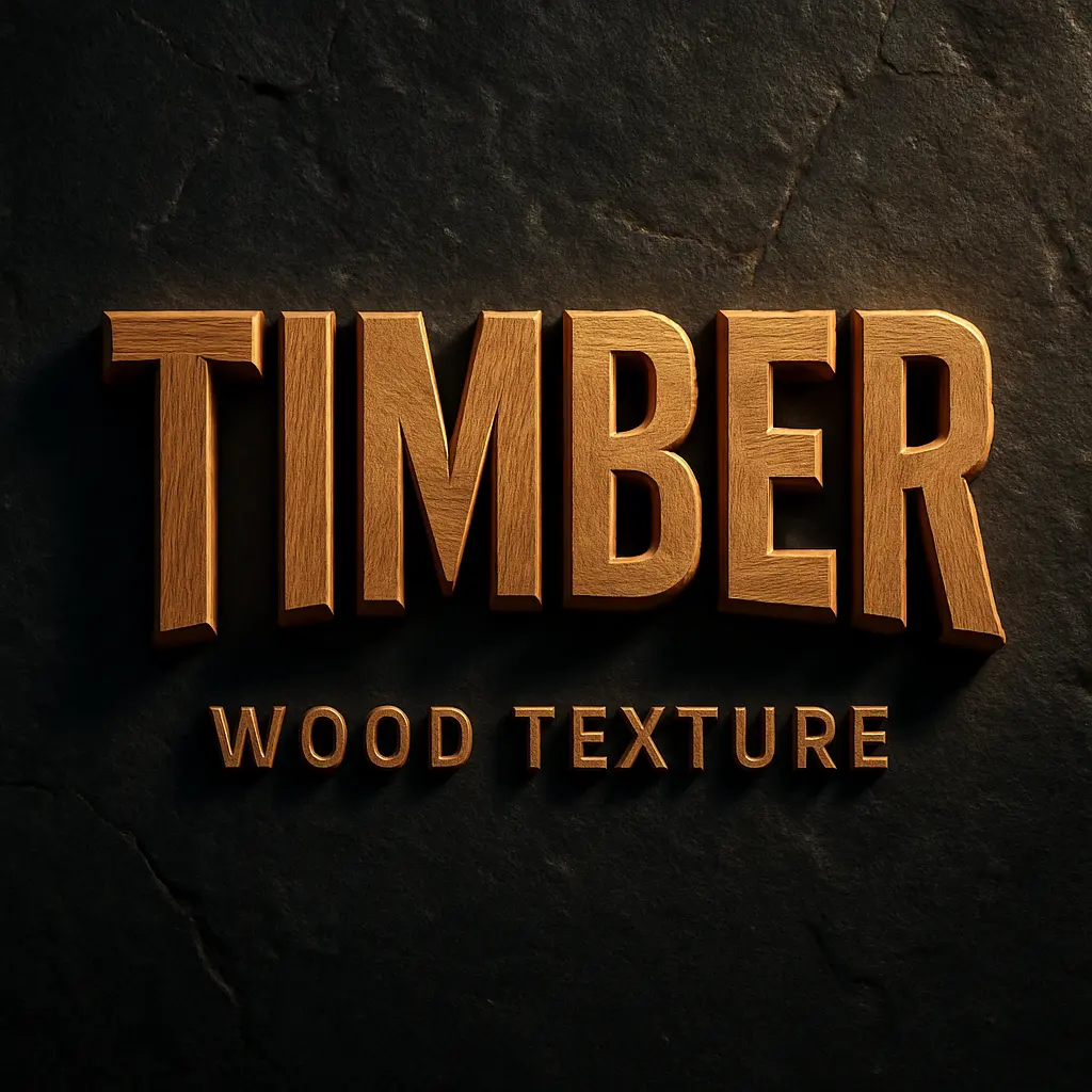 3d logo template with wooden letters