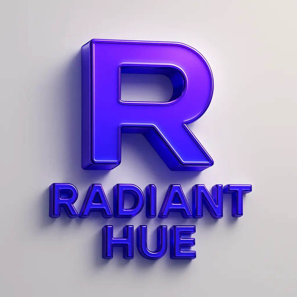 Glossy purple 3d logo template with gradient