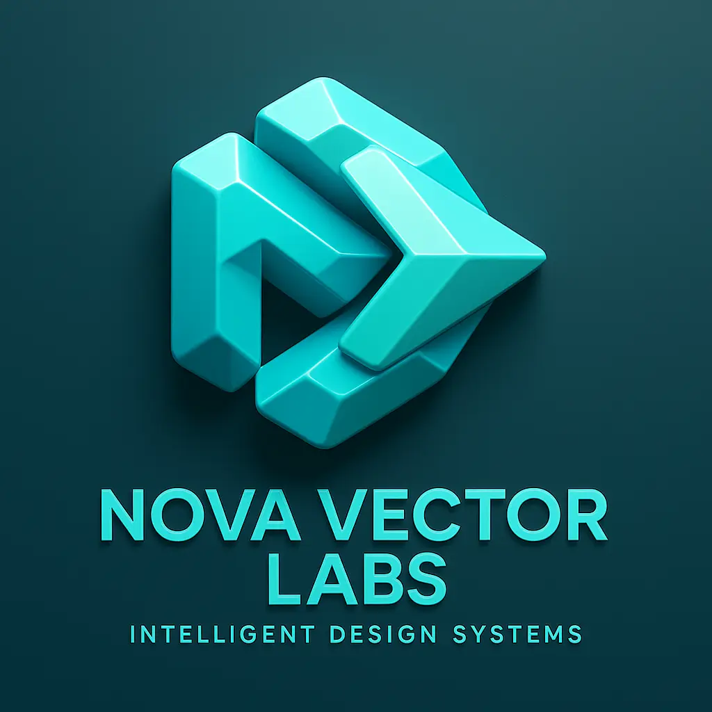 3d logo template with aqua geometric arrow on dark background