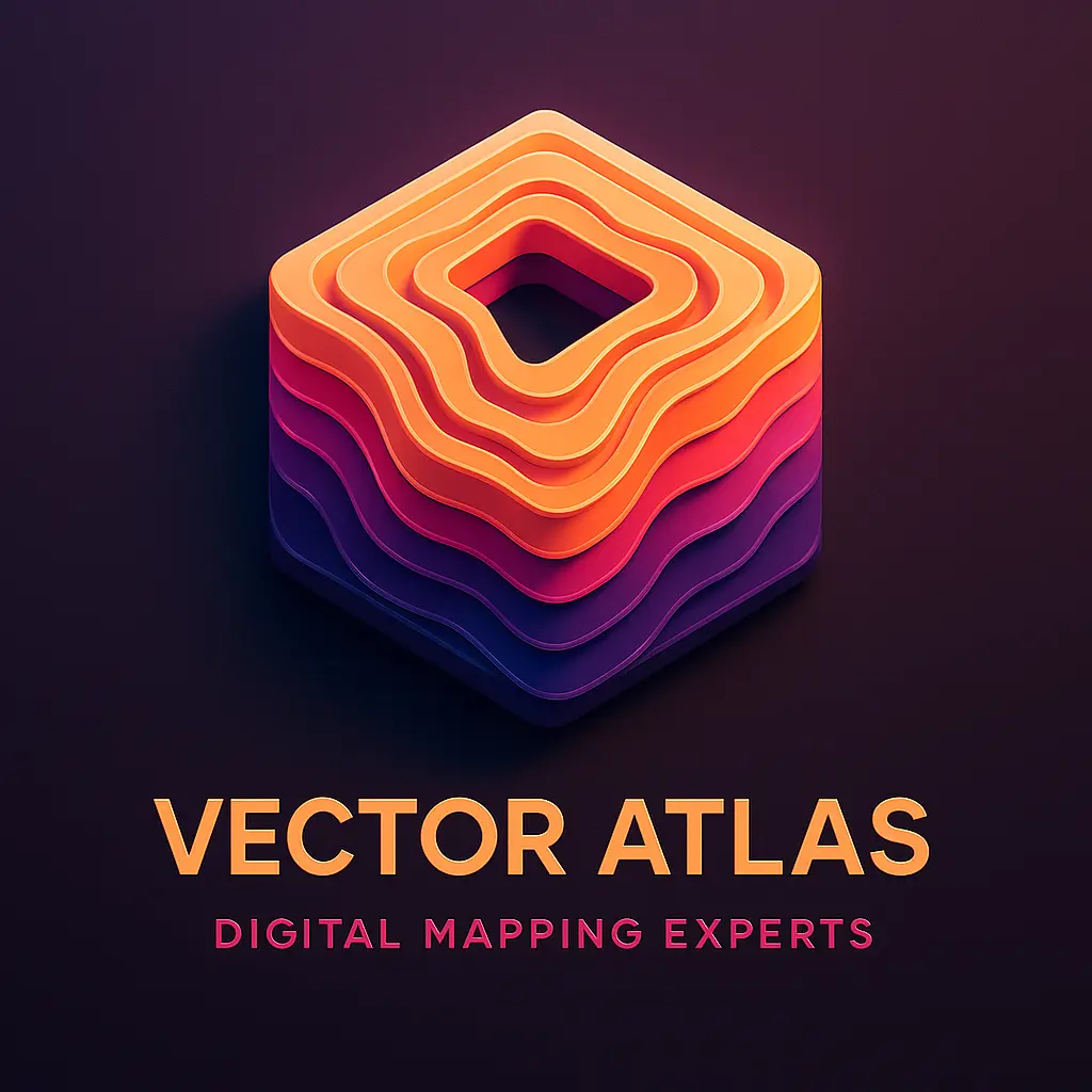 3d logo template with layered cube and bold text