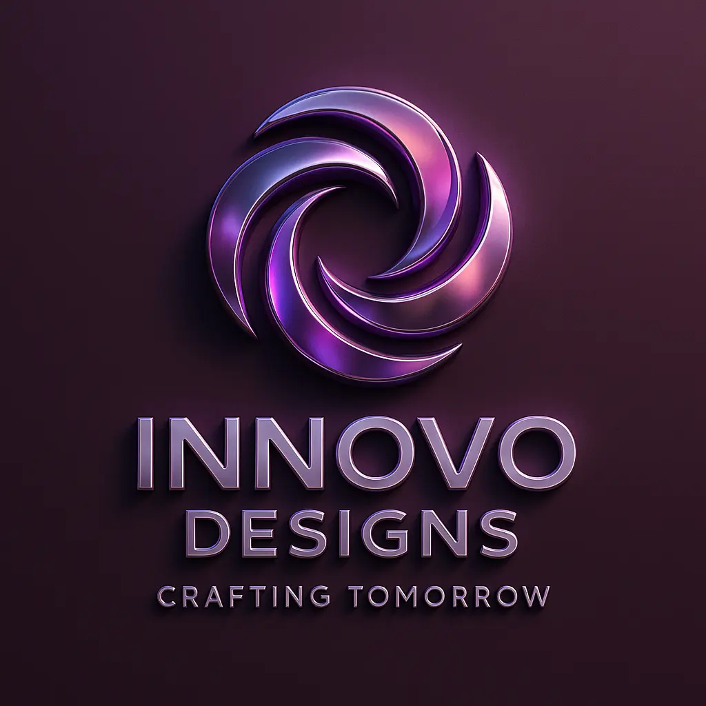 Futuristic vortex 3d logo template design