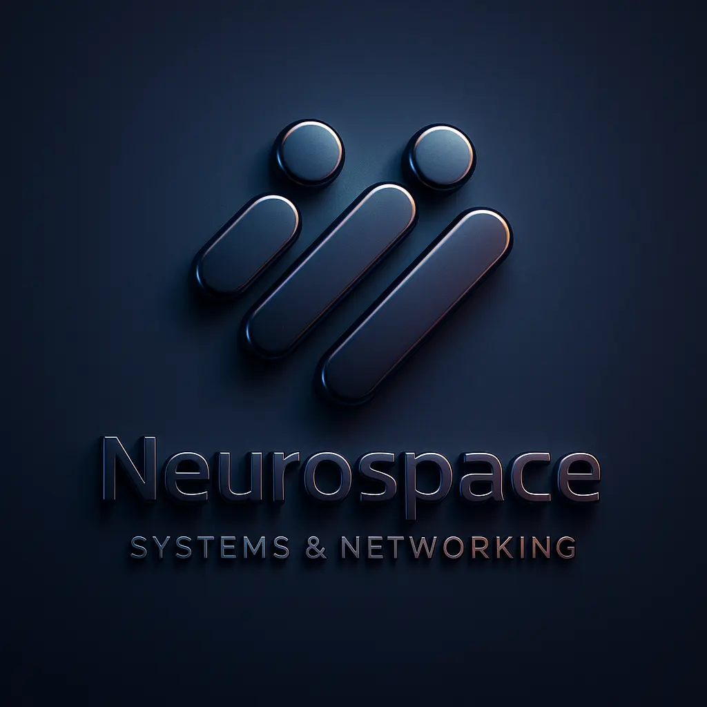 Futuristic 3d logo template with dark metallic icon