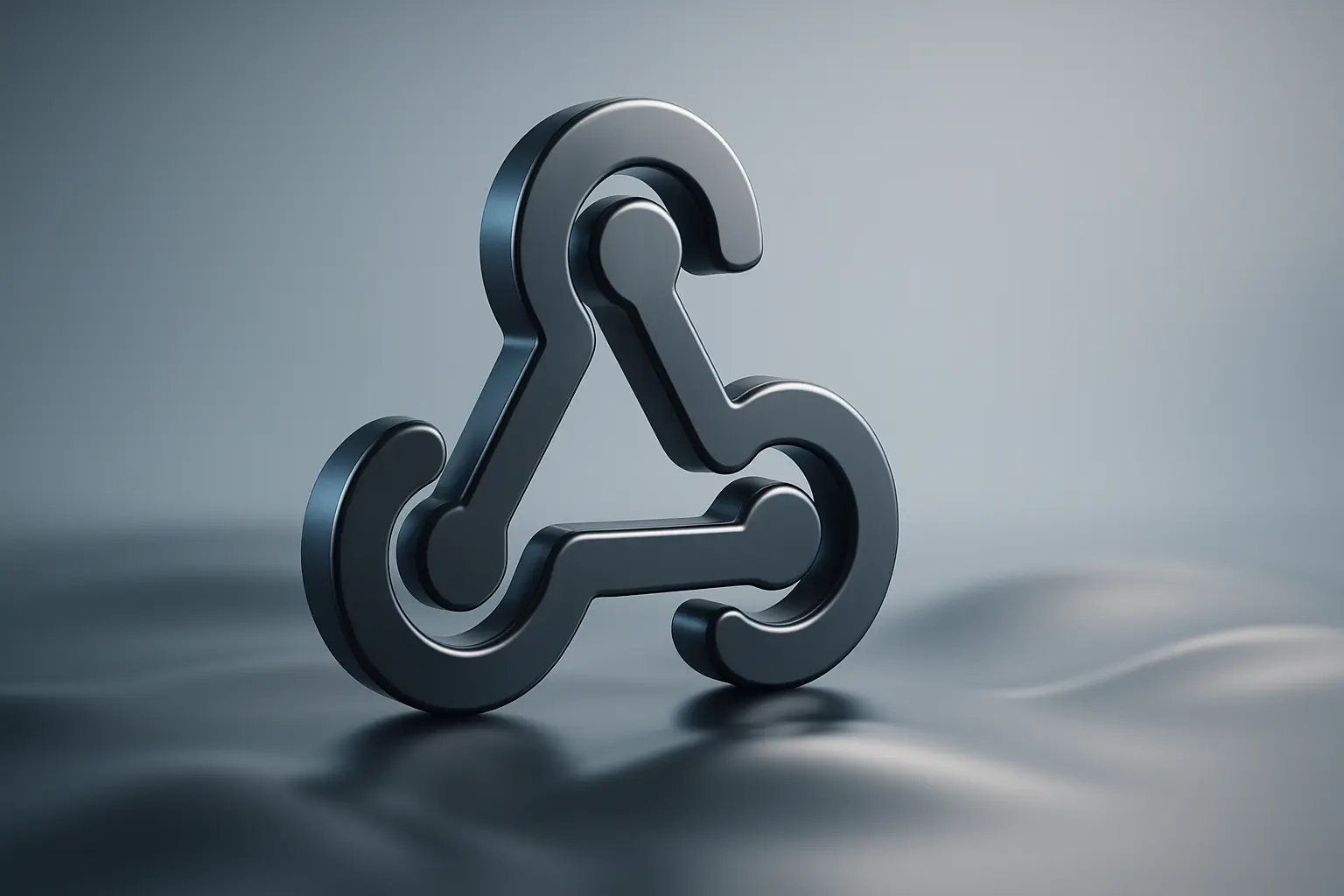 Glossy gold 3d logo template of abstract hand