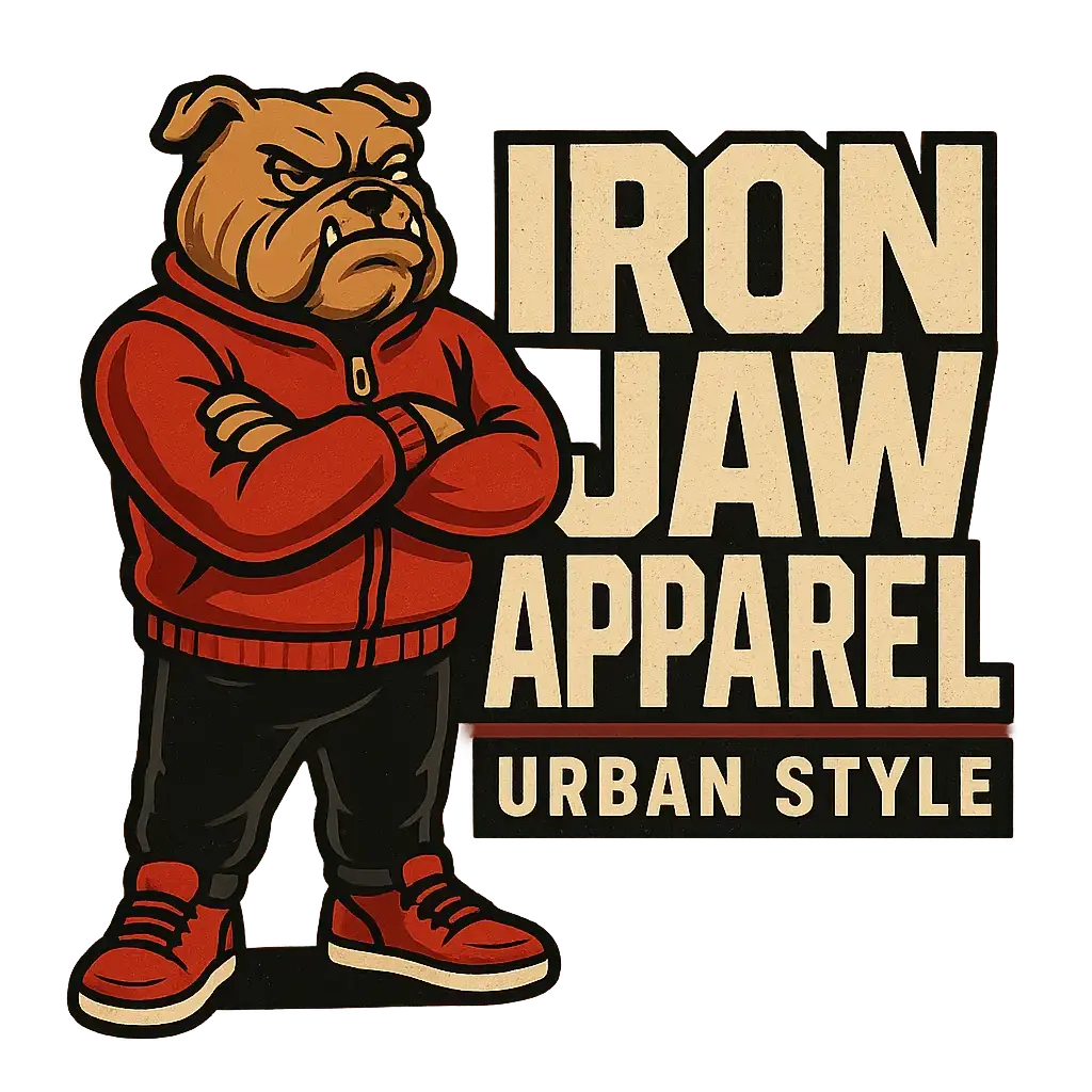 Streetwear clothing brand logo template with bulldog mascot