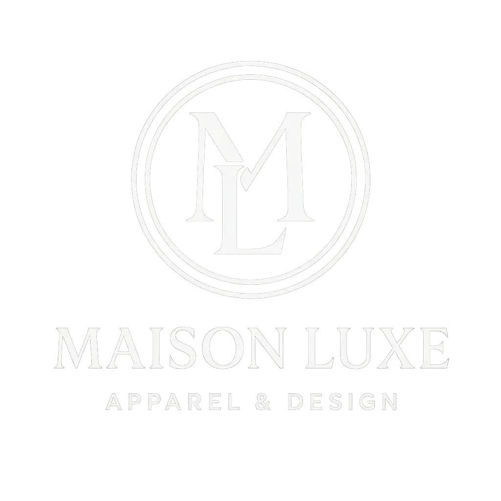 Luxury clothing brand logo template with monogram and serif text