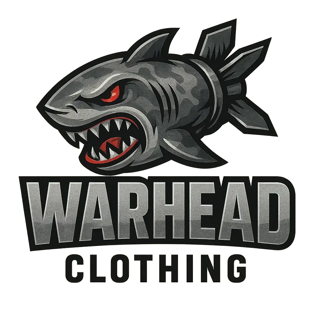 Dynamic streetwear clothing brand logo template with shark bomb design.