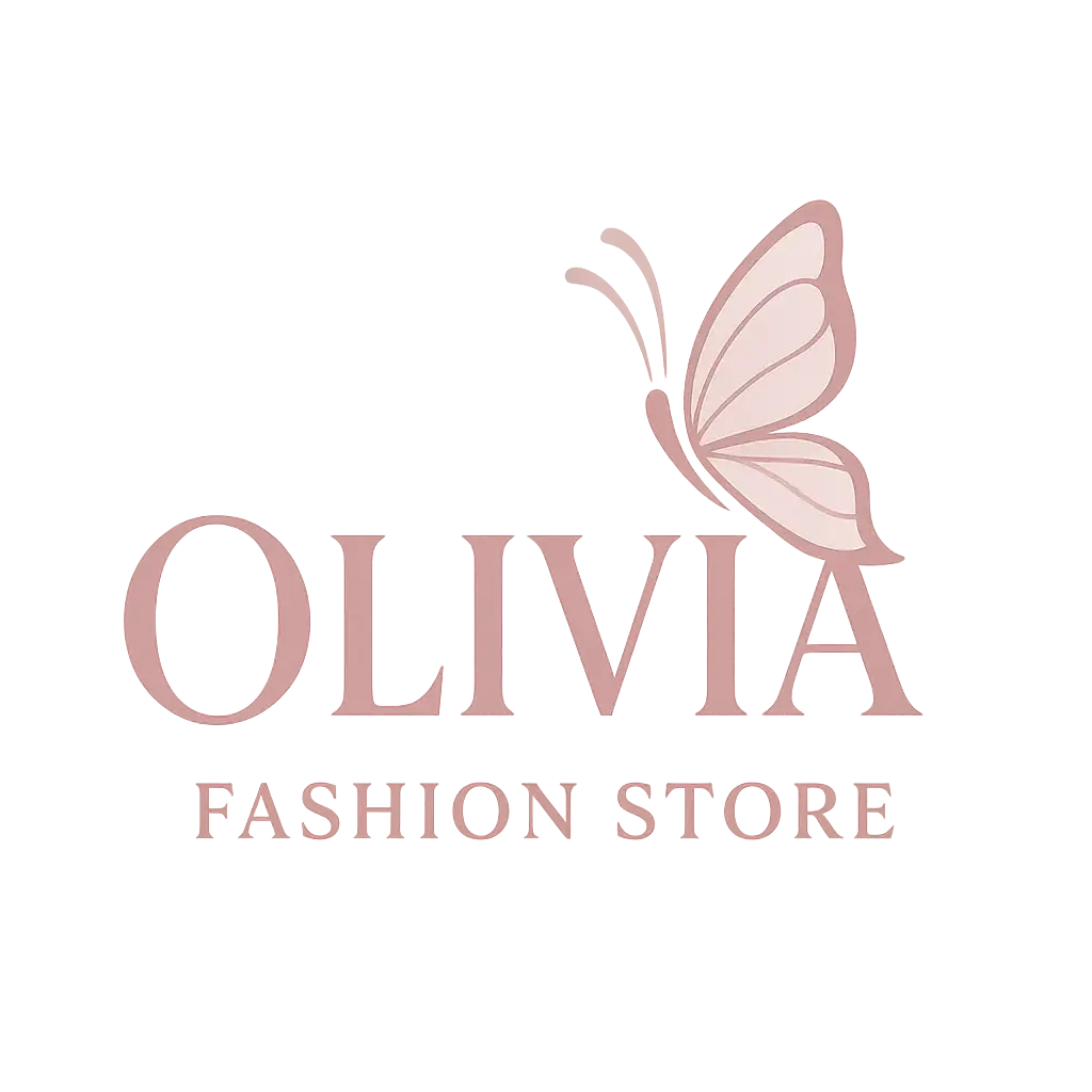 Stylized clothing brand logo template with butterfly and elegant font