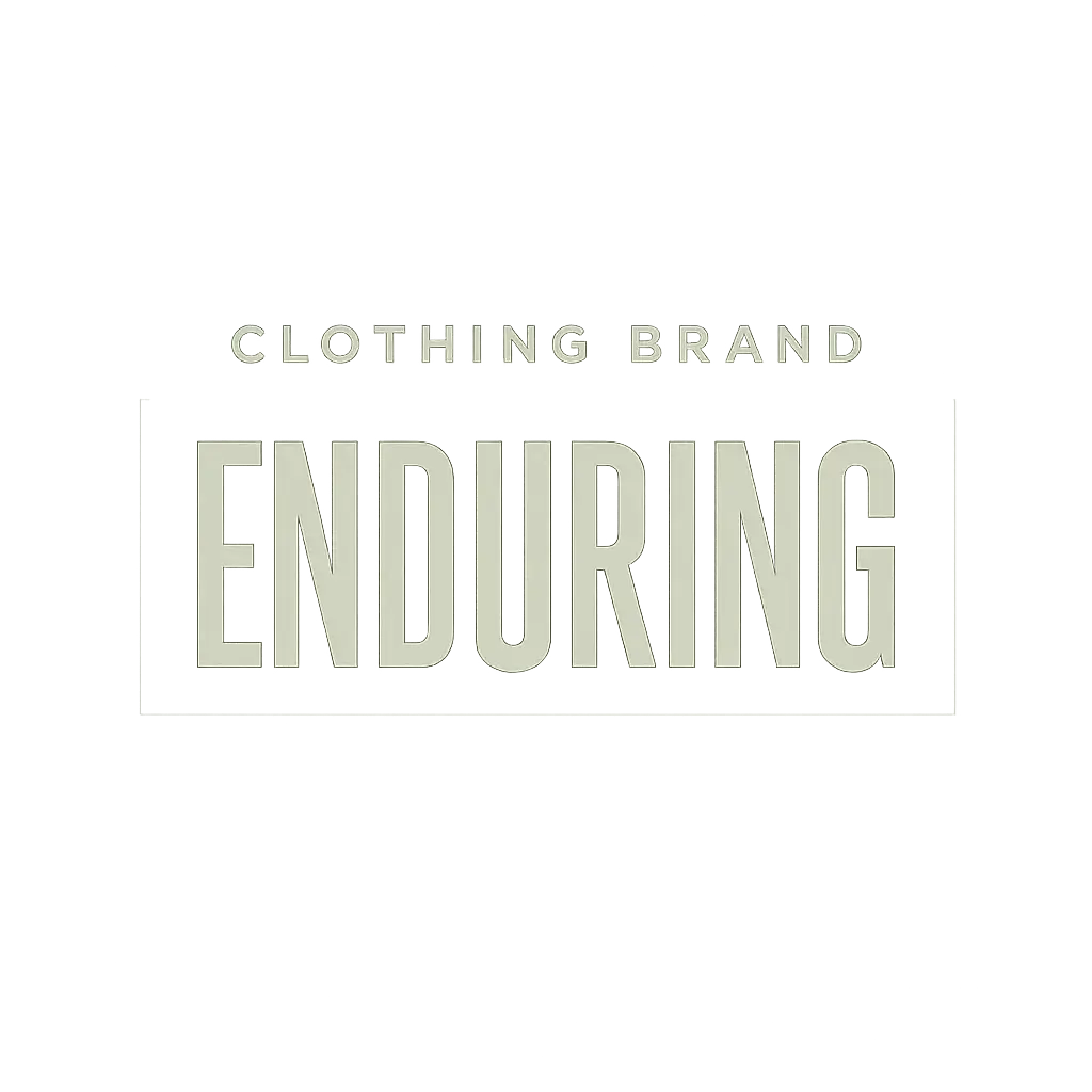 Modern minimalist clothing brand logo template with bold text