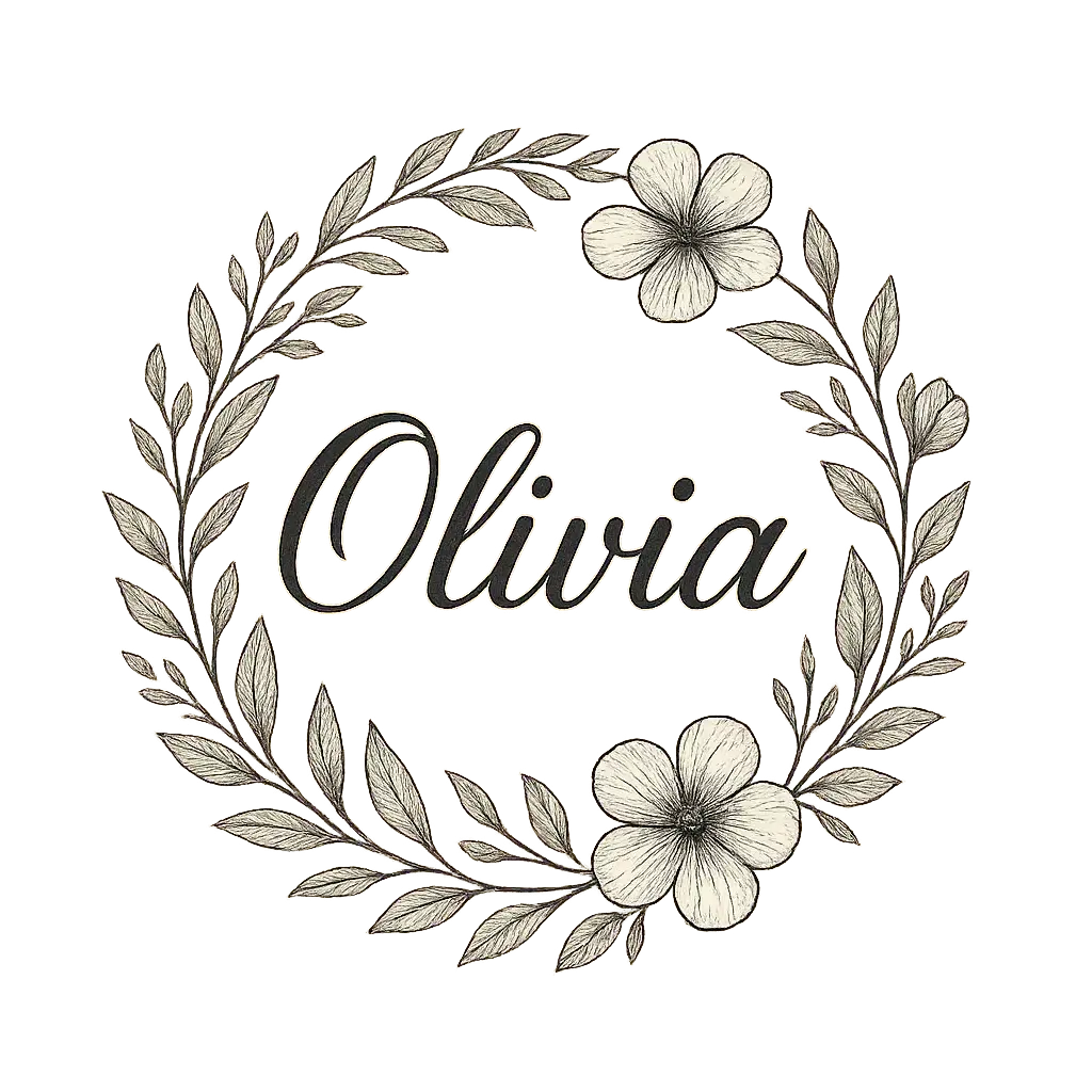 Vintage clothing brand logo template with botanical wreath