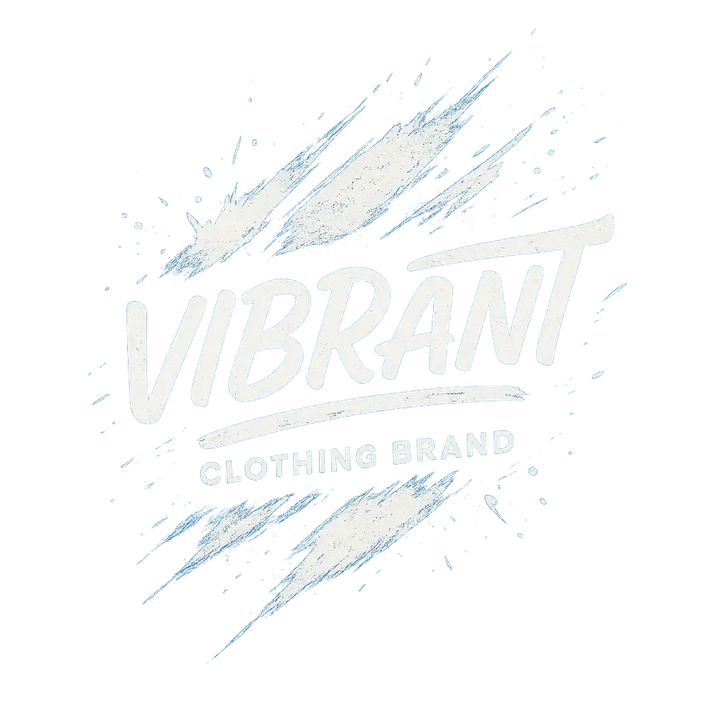 Vibrant clothing brand logo template with abstract brushstroke design