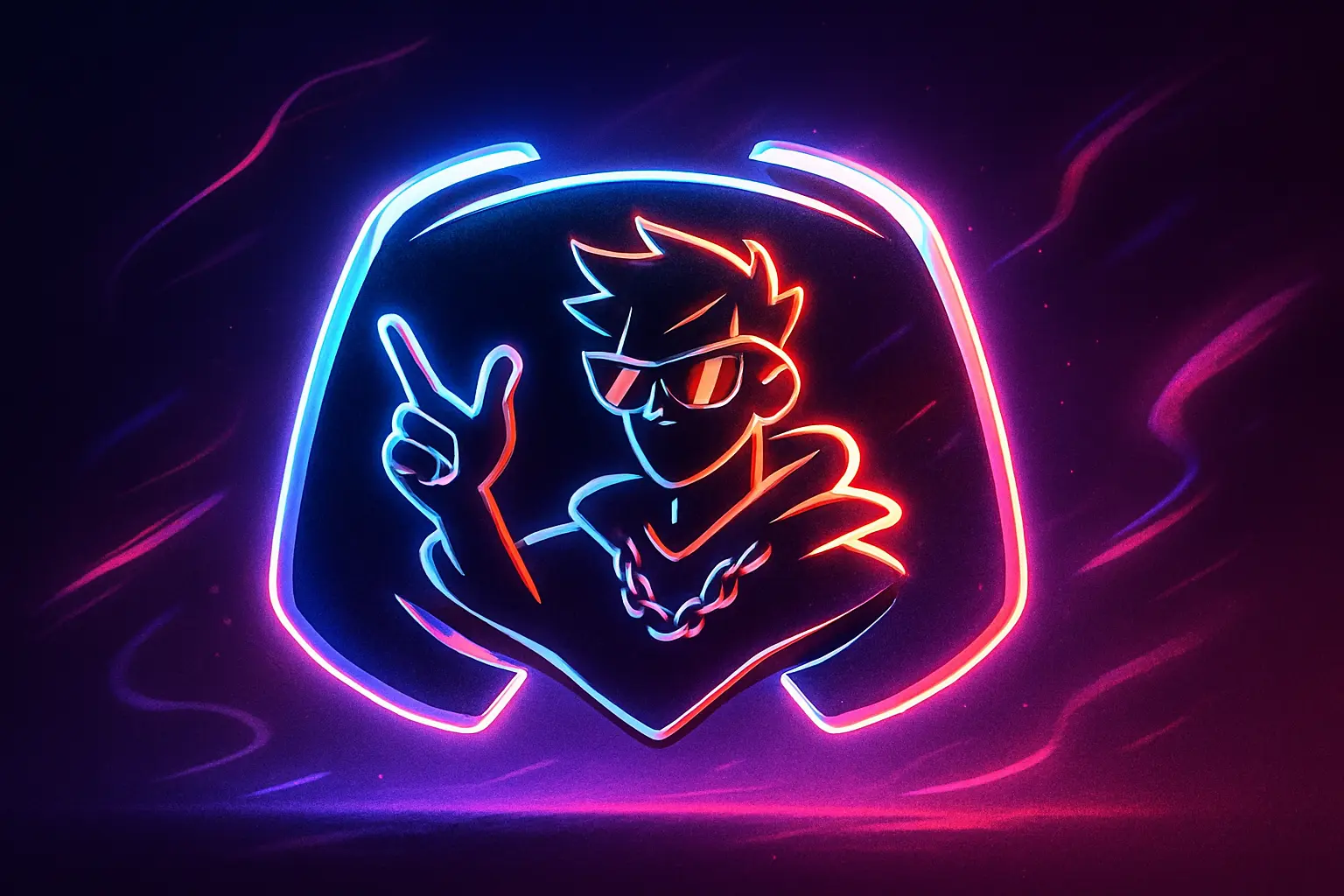 playful discord logo template with lavender controller icon