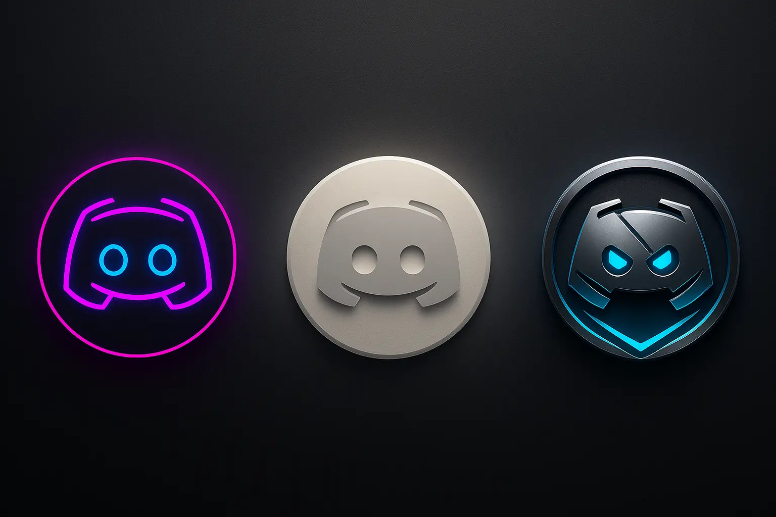 discord logo template with minimalist stylized face