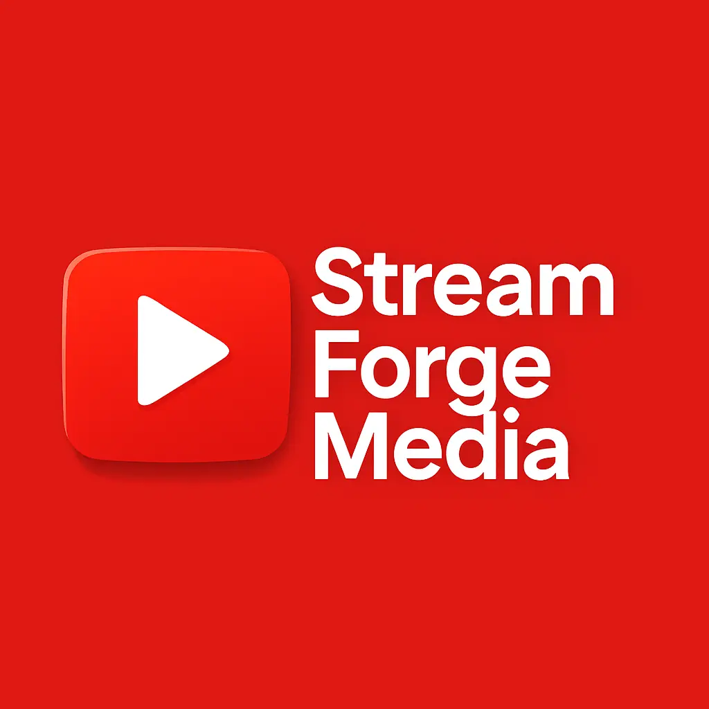 sleek red and white youtube logo template with play icon