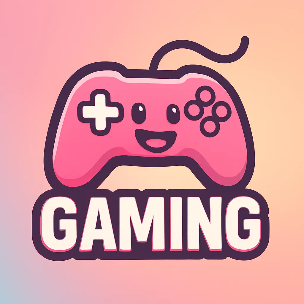 Stylized gaming controller youtube logo template