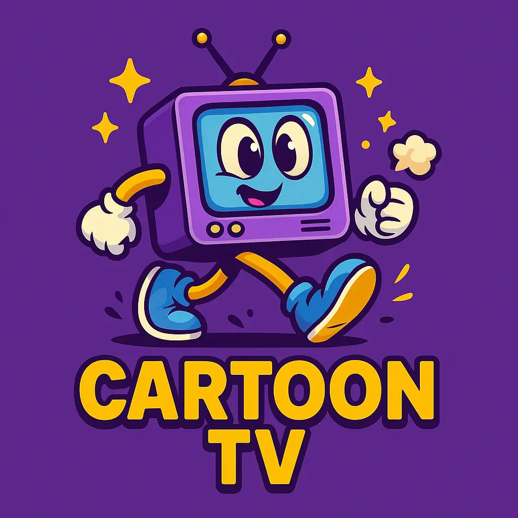 Cartoon TV mascot logo with bold 'CARTOON TV' text, vibrant colors