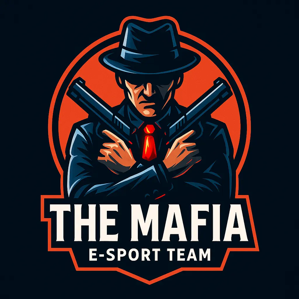Mafia gangster gaming logo template with bold typography