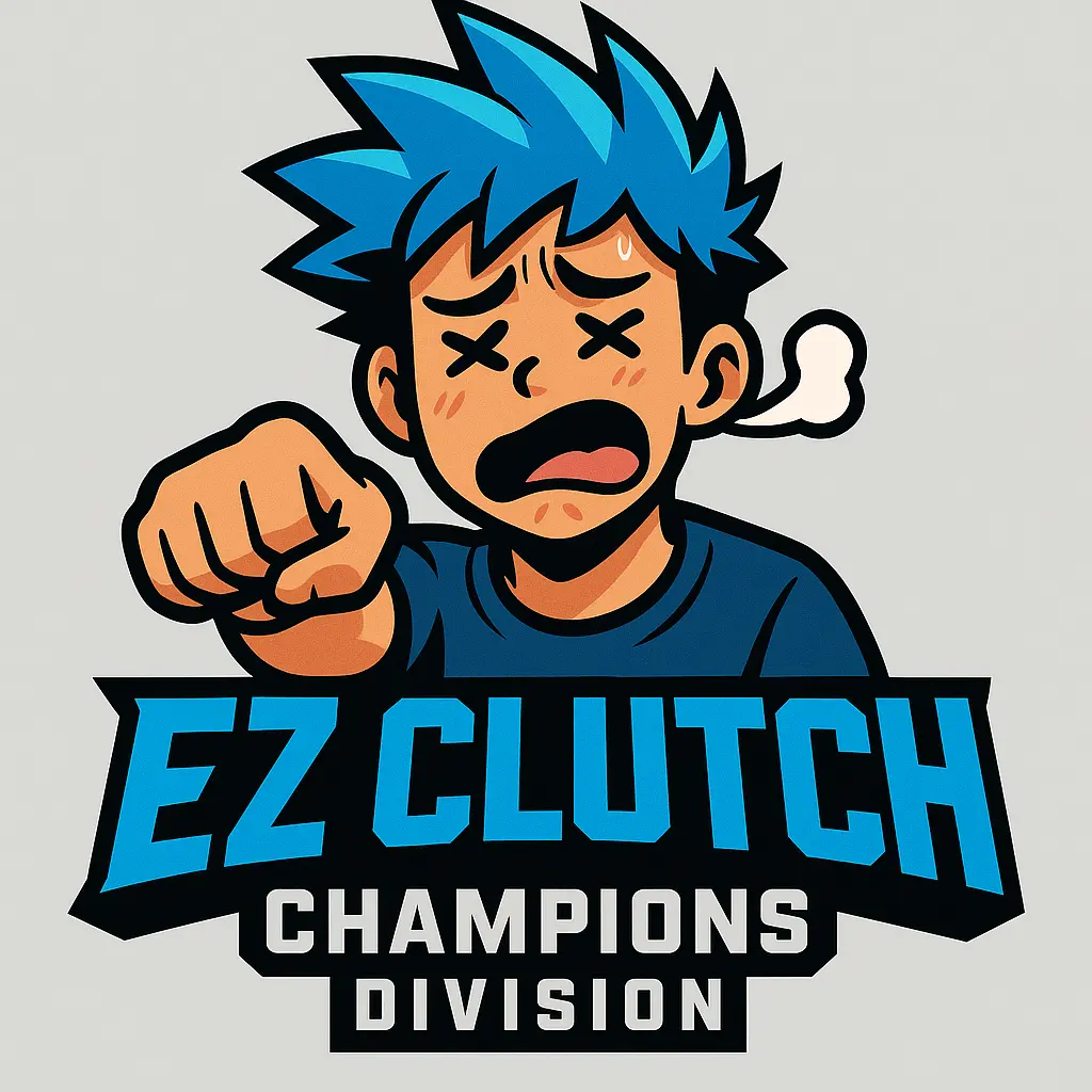 Anime-style gaming logo template with knockout character