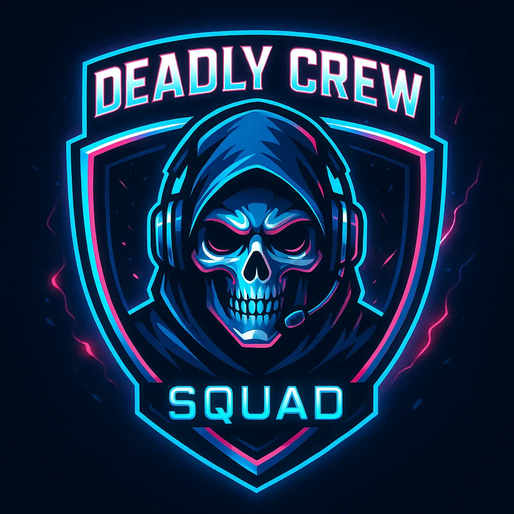 Gaming logo template with skull mascot and shield emblem