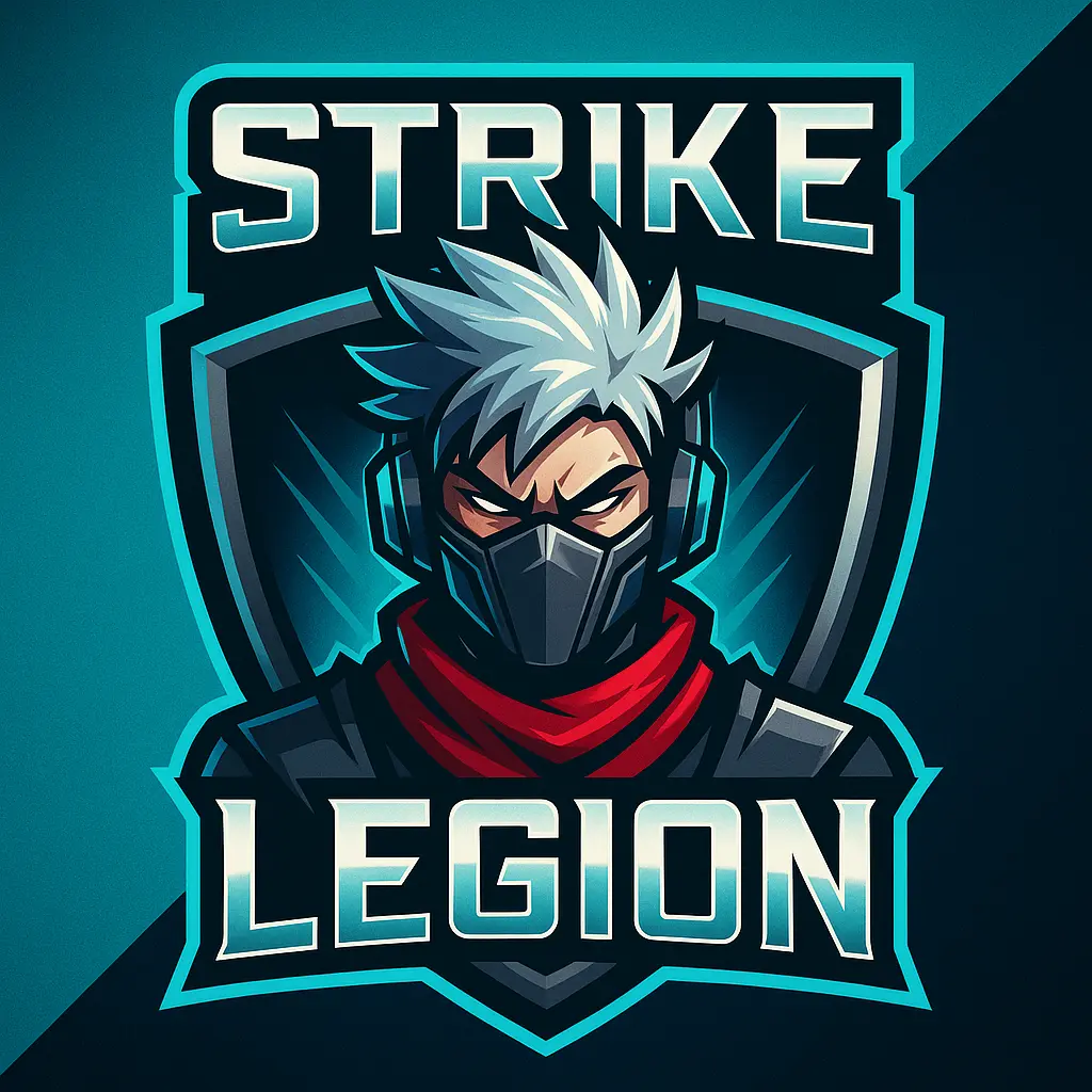 Futuristic cyber ninja gaming logo template design