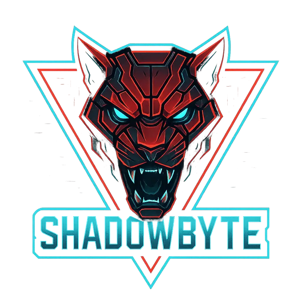cyberpunk gaming logo template with robotic panther head