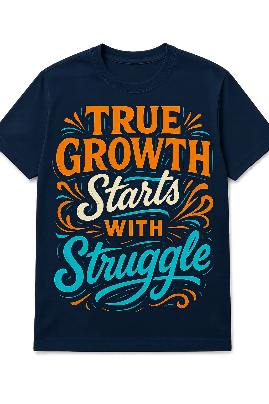 Empowering t-shirt template with bold layered typography