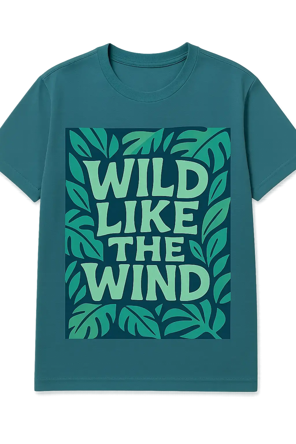 Empowering tropical-themed t-shirt template with bold lettering