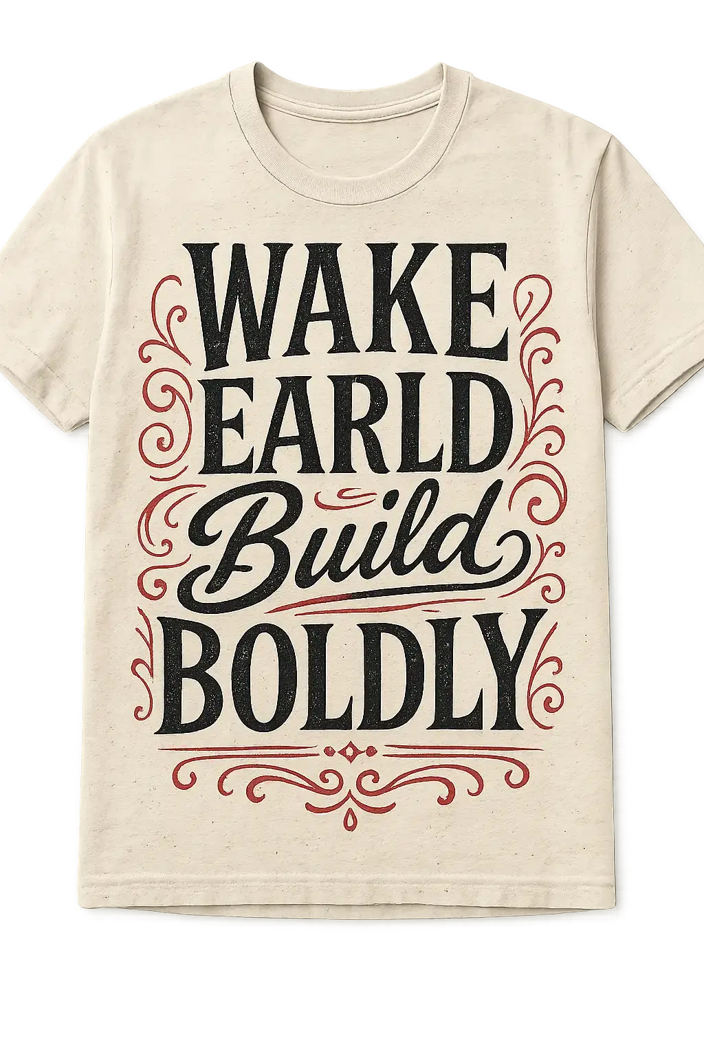 vintage hand-drawn t-shirt template with bold lettering