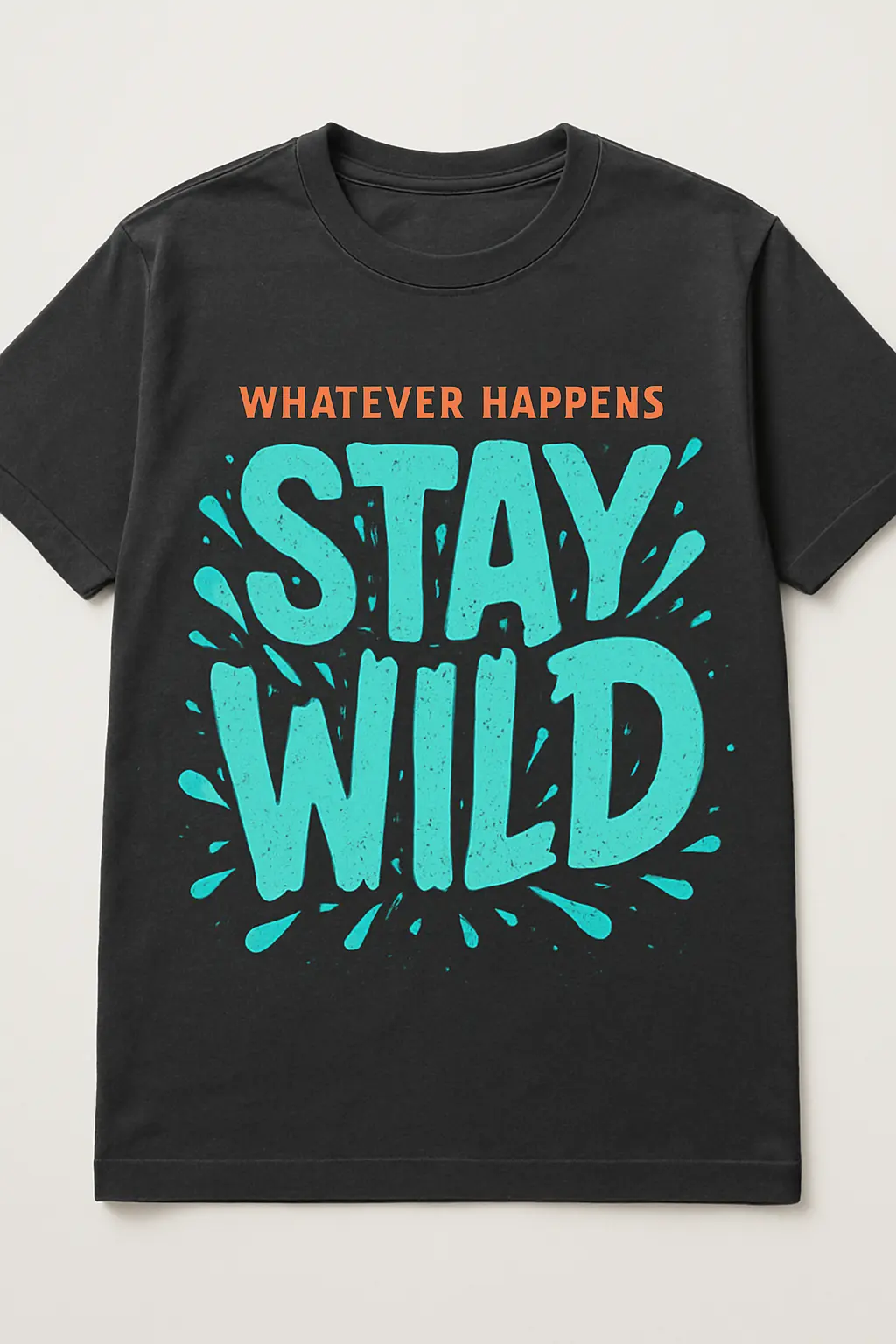 Stay Wild t-shirt template with playful splash typography
