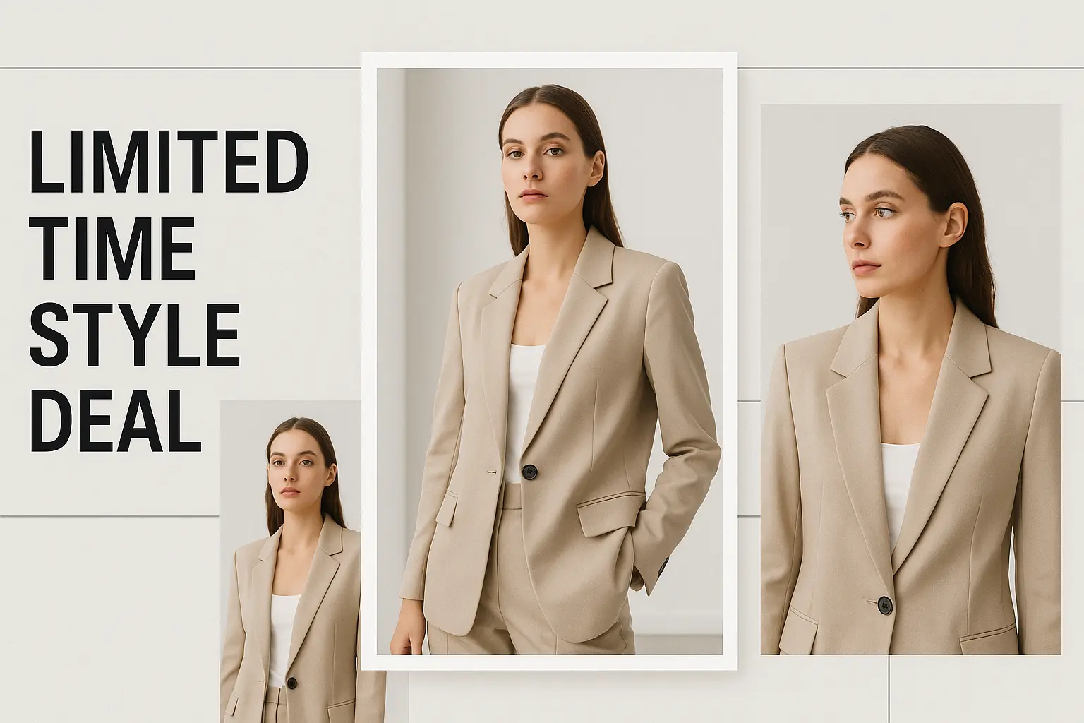 Fashion-themed banner template with bold modern layout