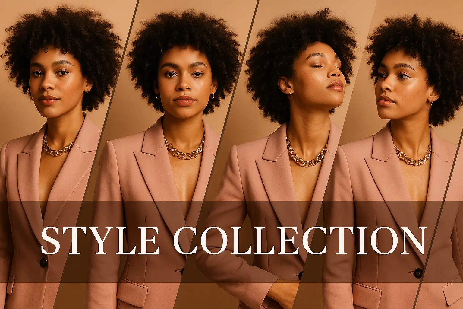 Elegant fashion banner template with stylish model portraits