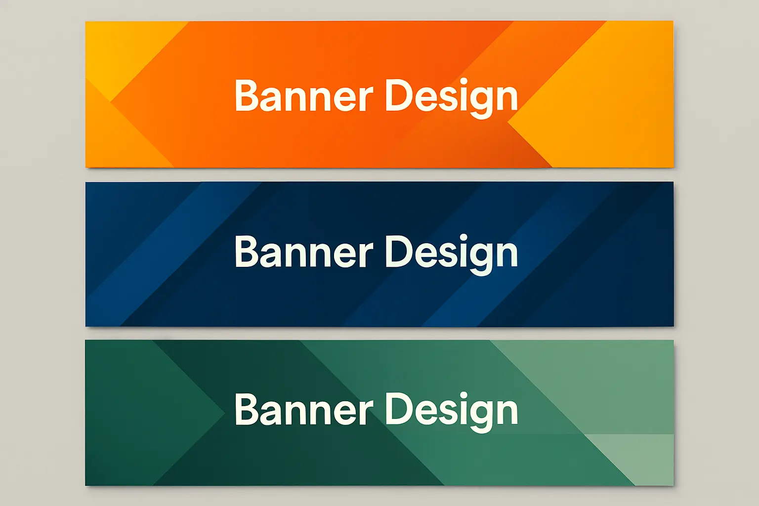Modern banner template with geometric shapes and vibrant gradients