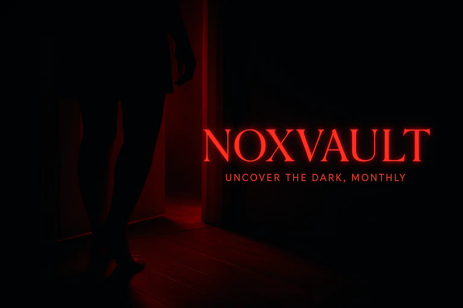 dark youtube banner template with red glow and suspense