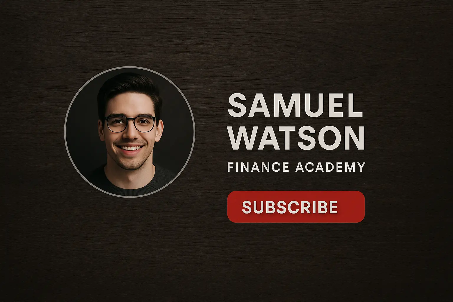 youtube banner template with a smiling young man and 'Subscribe' button