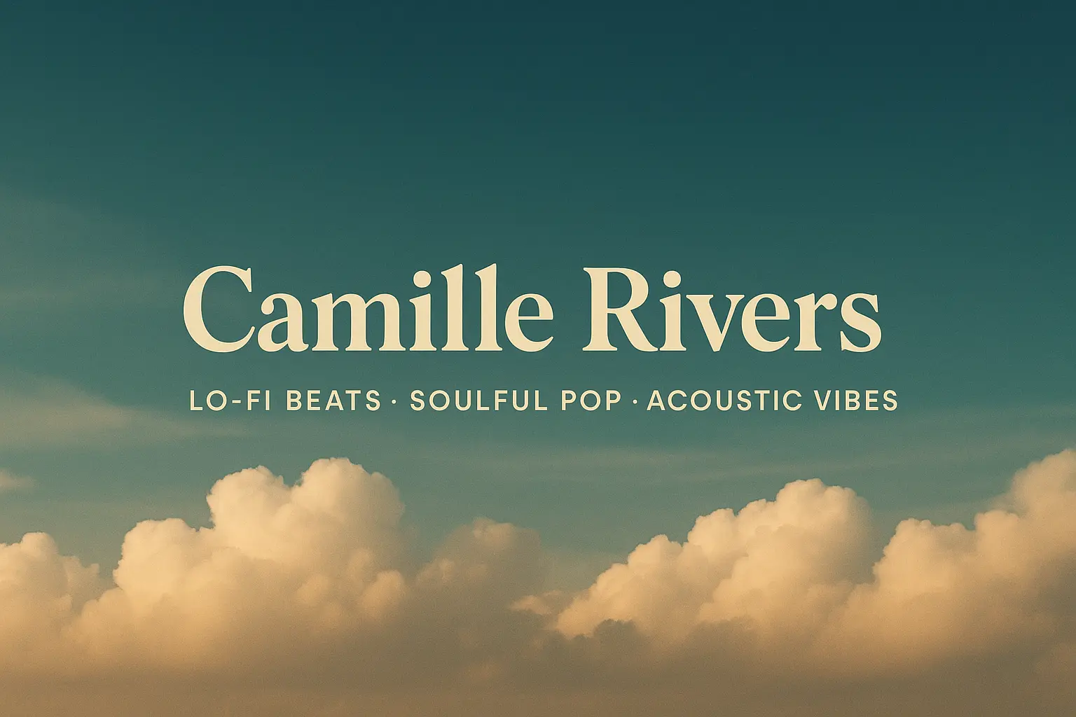 Vintage sky youtube banner template for indie music channel