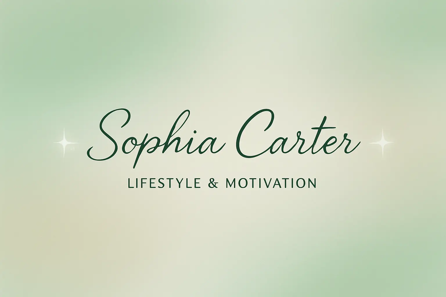 Elegant youtube banner template with soft green gradient and motivational theme